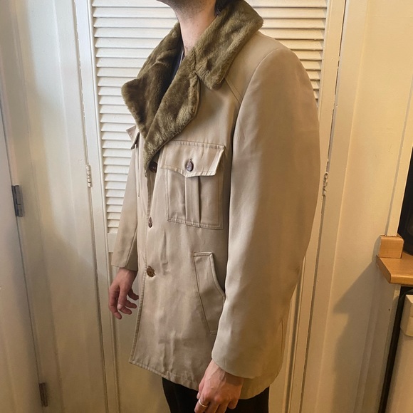 London fog fur trim coat - Picture 2 of 5